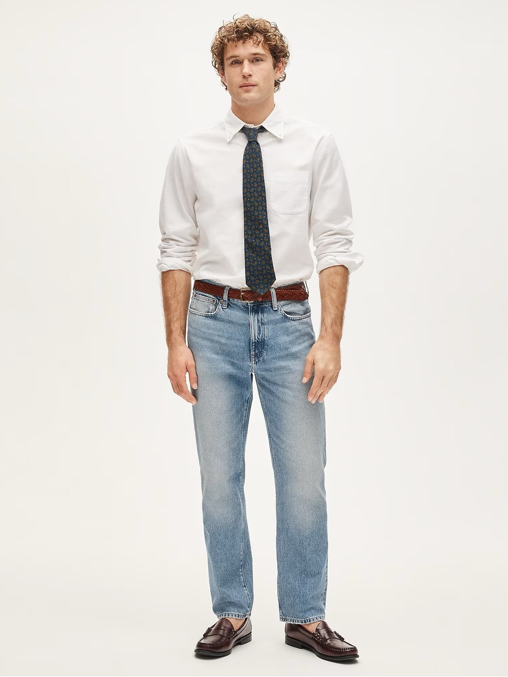 J. Crew Broken-in organic cotton oxford shirt in White Size M NWT $98 BT378 - Picture 2 of 10